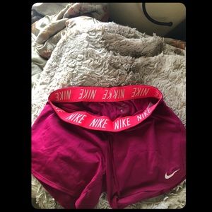 Pink Drawstring Nike Shorts